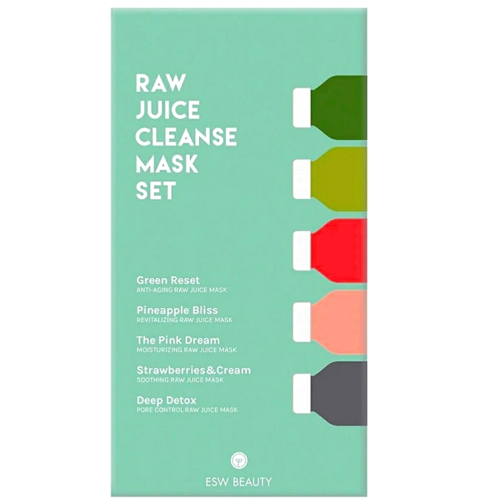 BUY 3 GET 1 FREE  ESW BEAUTY RAW JUICE CLEANSE MASK SET